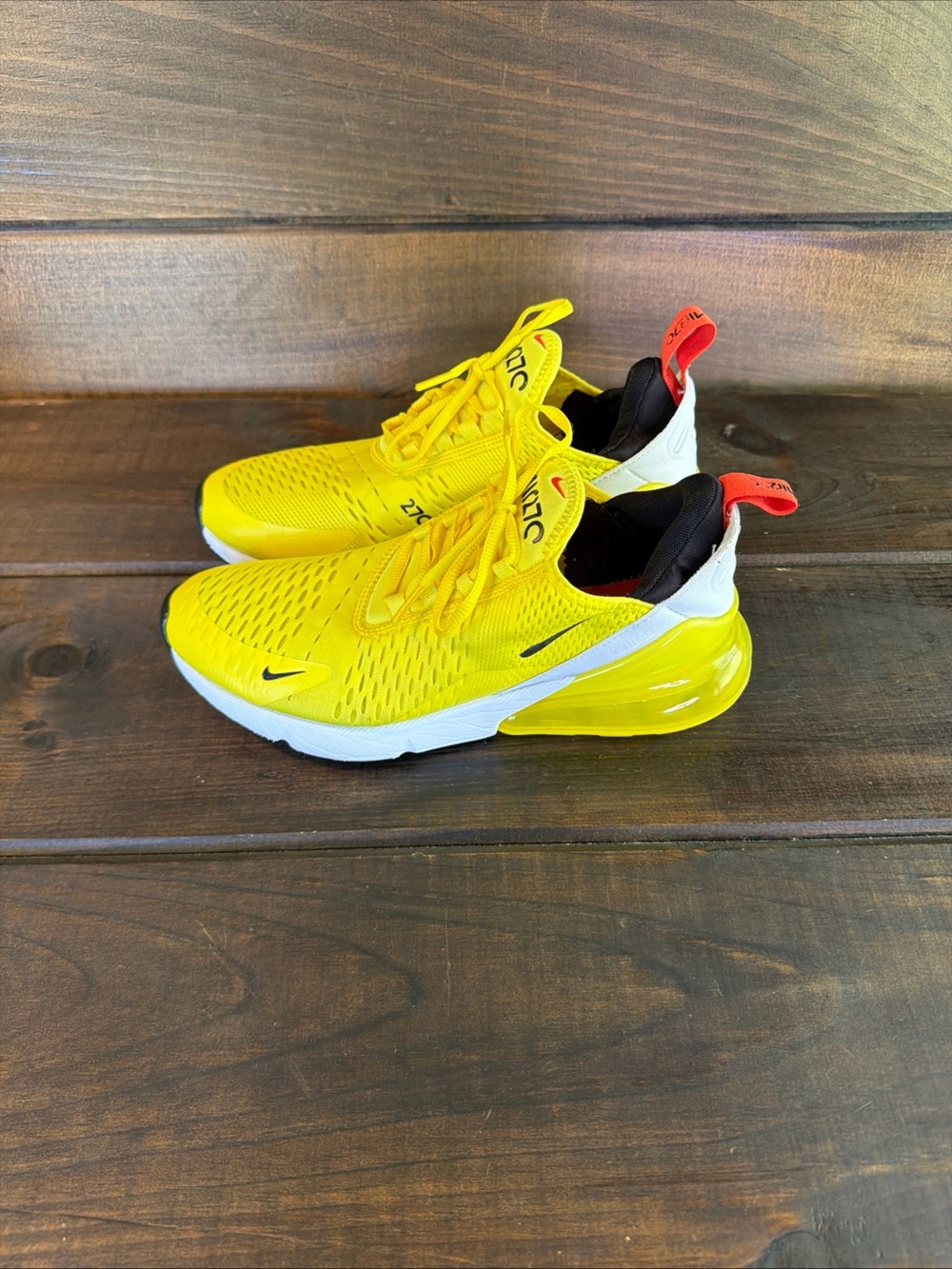 Nike Air Max 270 ‘Yellow Strike’ Sneakers Running Shoes Women Size 9 - Picture 4 of 12